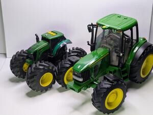 John Deere Tractor Toy Lot 2 Britains ERTL 6930 Big Farm & Monster Treads